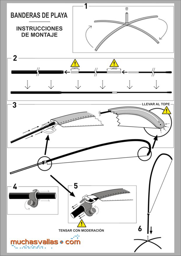 hoja de instrucciones banderas